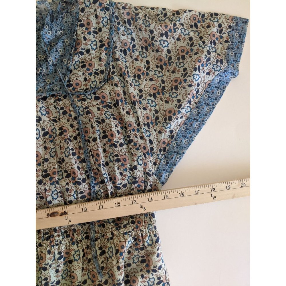 NWT Anthropologie Othilia Titania Flounced Maxi Dress S Blue - Picture 11 of 11